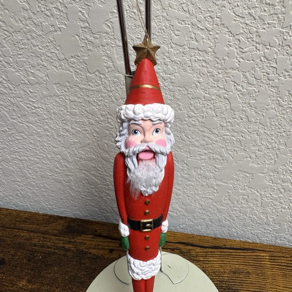 Dept 56 Nutcracker Santa Icicle Pencil Ornaments Lot 2 Vintage Christmas 8in 90s